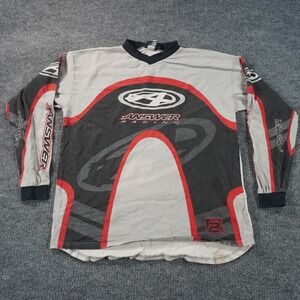 Answer Racing Jersey Mens XL Grey Black Red Team 2 Long Sleeve Motocross Top